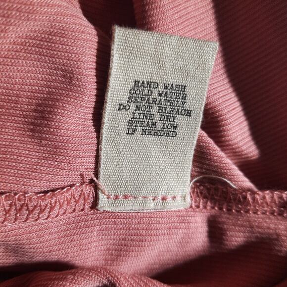 Gimmicks by BKE Ribbed V-Neck Tank Top Sz Small Dark Mauve Pink Bodycon Slinky - Picture 10 of 10